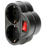 Benson Stopcontact duo - 2 voudig - randaarde - schakelaa..., Doe-het-zelf en Verbouw, Elektra en Kabels, Ophalen of Verzenden