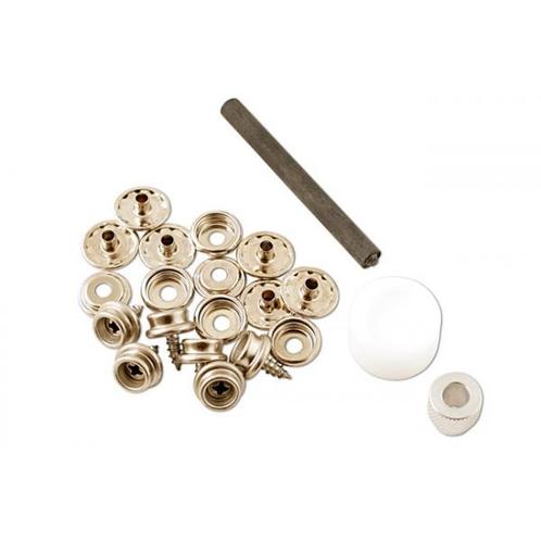 Reparatieset voor drukknopen - 15 delig (Bekleding), Auto diversen, Autogereedschap, Nieuw, Verzenden