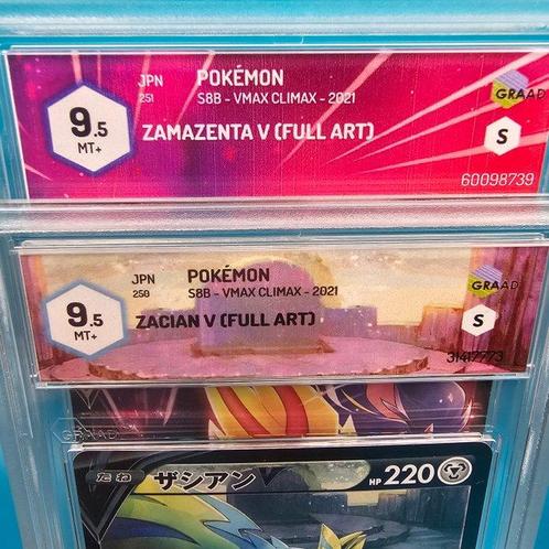 X2 Zacian & Zamazenta CSR (Full Art) - 2 Graded card - Graad, Hobby en Vrije tijd, Verzamelkaartspellen | Pokémon
