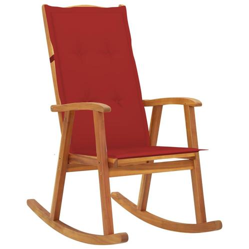 vidaXL Schommelstoel met kussens massief acaciahout, Tuin en Terras, Tuinstoelen, Nieuw, Hout, Verzenden