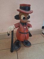 Vintage Houten beeld van Dagobert Duck met geld koffer 31 cm, Verzamelen, Disney, Nieuw