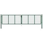 vidaXL Gaaspoort 390x100 cm staal groen, Tuin en Terras, Verzenden, Nieuw
