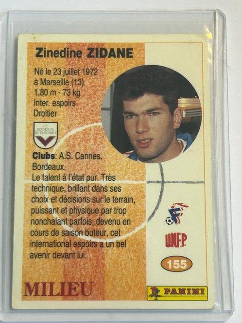 1994 Panini U.N.F.P. Zinedine Zidane #155 - 1 Card - Light, Verzamelen, Stickers