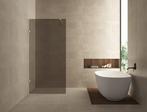 Douchewand Less Rookglas – 90 x 200 cm – 8 mm Nano – Messing, Ophalen of Verzenden, Nieuw, Glas, Bad