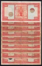 Mozambique. - 10 x 100 Escudos - 1958 - all hole cancelled -