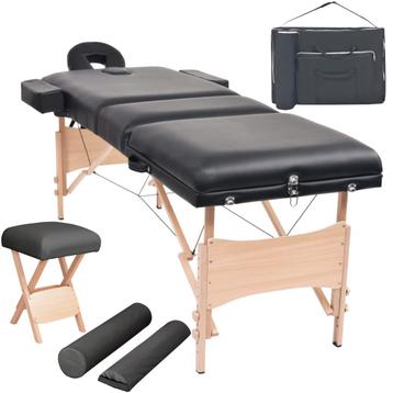 vidaXL Massagetafel- en krukset inklapbaar 3 zones 10 cm dik beschikbaar voor biedingen