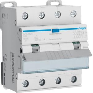 Hager aardlekautomaat / 4-polig, 300mA, C32A / AFX482D, Doe-het-zelf en Verbouw, Elektra en Kabels, Nieuw, Ophalen of Verzenden