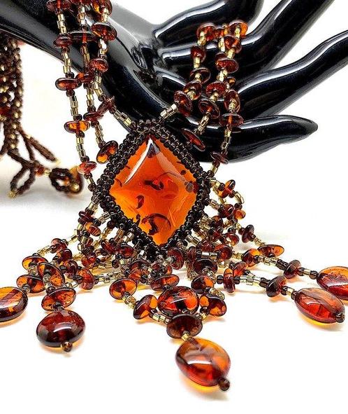 Baltisch amber Halsketting - Barnsteen - Succinite, Verzamelen, Mineralen en Fossielen
