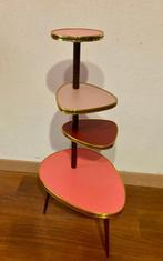 Plantentafel - Hout - Retro plantentafel met vier verdiepen, Antiek en Kunst