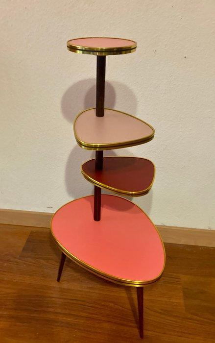 Plantentafel - Hout - Retro plantentafel met vier verdiepen, Antiek en Kunst, Kunst | Designobjecten