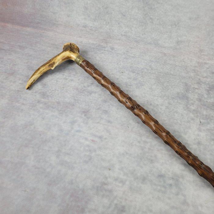 Wandelstok - hout, hoorn, Antiek en Kunst, Antiek | Overige Antiek