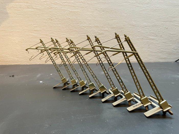 Märklin H0 - 7011 - Bovenleiding (9) - Brugmasten voor, Hobby en Vrije tijd, Modeltreinen | H0