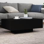 vidaXL Salontafel met LED-verlichting 85x55x31 cm zwart, Huis en Inrichting, Tafels | Salontafels, 50 tot 100 cm, Verzenden, Nieuw