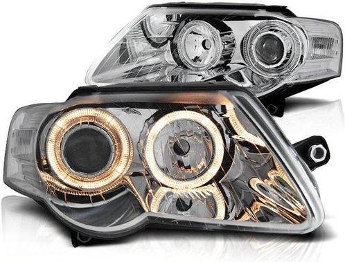 Koplampen dual halo rims VW PASSAT B6 3C 03 05-10 ANGEL E..., Auto-onderdelen, Verlichting, Nieuw, Ophalen of Verzenden