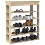 vidaXL Schoenenrek 80x30x98 cm bewerkt hout sonoma, Huis en Inrichting, Verzenden, Nieuw