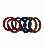 Haarelastieken Endless Armband Bruin Blauw Rood, Verzenden, Nieuw
