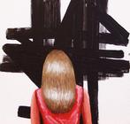 Gerard Boersma (1976) - Zwarte Streep (painting of a woman, Antiek en Kunst