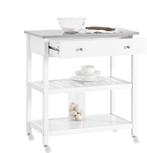 2dekans | SoBuy Keukentrolley op wielen, kookeiland met, Ophalen of Verzenden, Zo goed als nieuw