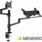 Gembird MA-DA-04 laptop en monitor bureausteun 32  Zwart, Verzenden, Nieuw, Gembird