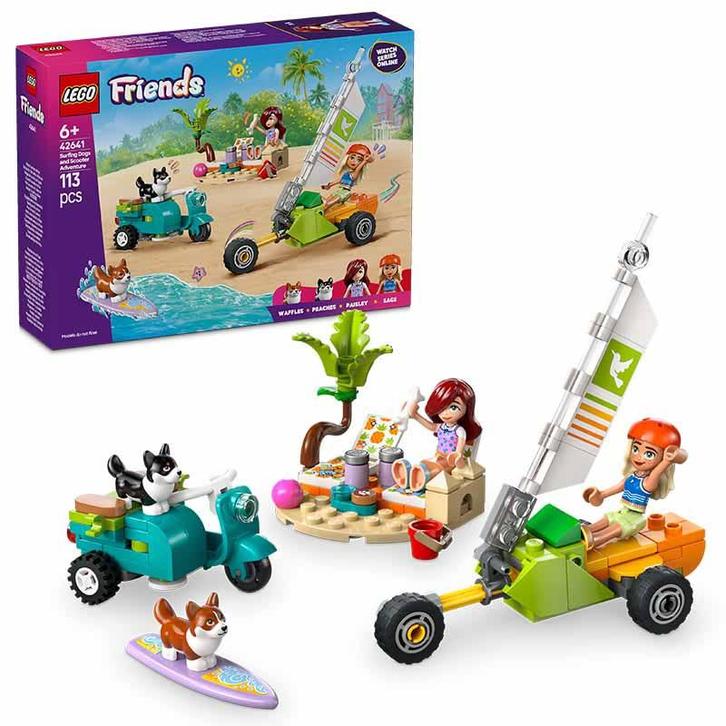 LEGO Friends - Surfing Dogs and Scooter Adventure 42641, Kinderen en Baby's, Speelgoed | Duplo en Lego, Ophalen of Verzenden