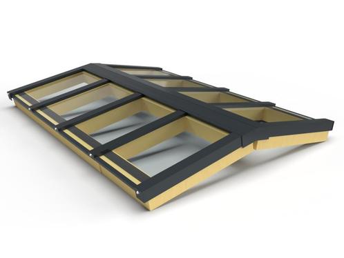 Zelfbouw lichtstraat 8 vak zadeldak 3550x2100mm-Gelaagd zonw, Doe-het-zelf en Verbouw, Overige Doe-het-zelf en Verbouw, Nieuw
