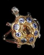 Tanzaniet - Zilver, Bewaker van de Ziel - Schildpadring,, Antiek en Kunst