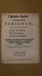 Anoniem - [Rampjaar 1672] tSamen-Spraeck voor-gestelt van, Antiek en Kunst