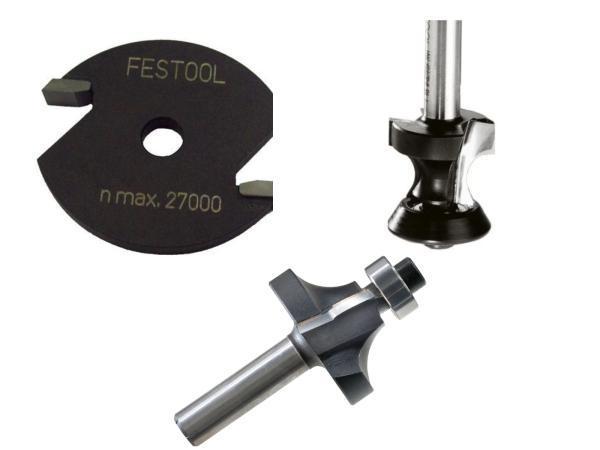 Veiling - Festool afrond- en schijfgroeffrees set 3-delig, Doe-het-zelf en Verbouw, Gereedschap | Machine-onderdelen en Toebehoren