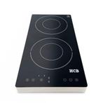 HCB Inductie kookplaat - 3,5 kW - 2 pitten - 230V - RVS, Verzenden, Nieuw in verpakking, Fornuis, Frituur en Grillen