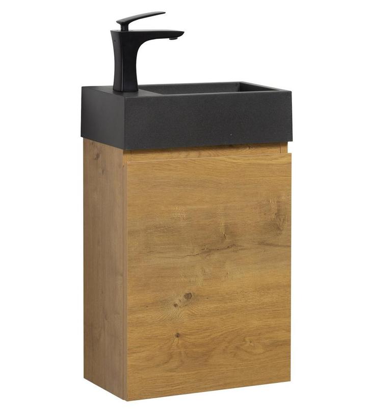 Toiletmeubel Angela 40 x 22 cm Eiken Fonteinmeubel, Doe-het-zelf en Verbouw, Sanitair, Nieuw, Wastafel, Verzenden
