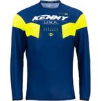 Cross-shirt Kenny Titanium - Blauw / Fluo Geel - MAAT L, Motoren, Kleding | Motorkleding, Verzenden, Nieuw met kaartje, Kenny