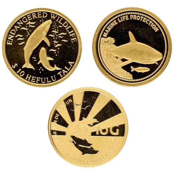 Tokelau, Palau, Nederlandse Antillen. 2003/2008 - Kleine, Postzegels en Munten, Munten | Europa | Niet-Euromunten