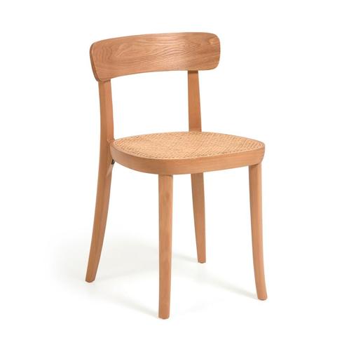 *WOONWINKEL* Kave Home Romane Eetkamerstoel Rotan Webbing Na, Huis en Inrichting, Stoelen, Bruin, Nieuw, Verzenden