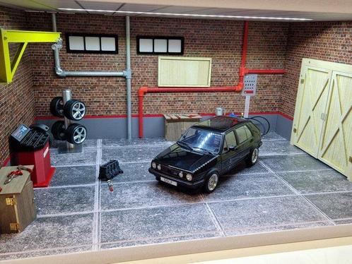 SD-modelcartuning 1:18 - Modelauto - XXL Garage / Werkplaats, Hobby en Vrije tijd, Modelauto's | 1:5 tot 1:12