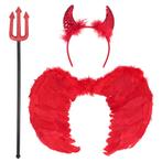 Halloween Accessoireset Dames Duivel 3 delig, Hobby en Vrije tijd, Verzenden, Nieuw