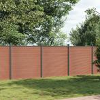 vidaXL Schuttingpaneel 526x186 cm HKC bruin, Tuin en Terras, Verzenden, Nieuw, Kunststof, 1 tot 2 meter