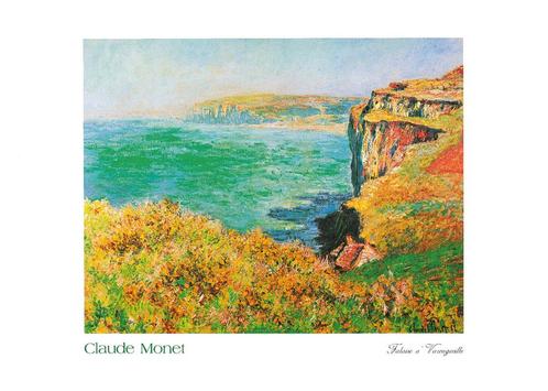 Kunstdruk Claude Monet - Falaise à Varengeville 70x50cm, Huis en Inrichting, Woonaccessoires | Schilderijen, Tekeningen en Foto's