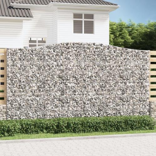 vidaXL Schanskorf gewelfd 400x30x220/240 cm gegalvaniseerd, Tuin en Terras, Bloembakken en Plantenbakken, 100 cm of meer, Nieuw