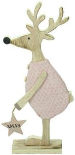 HD collection - Ornament - Hout/Stof mix - 15x5x33.5cm, Verzenden, Nieuw