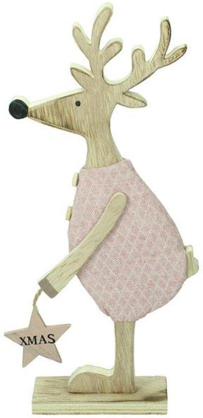 HD collection - Ornament - Hout/Stof mix - 15x5x33.5cm, Huis en Inrichting, Slaapkamer | Matrassen en Bedbodems, Verzenden