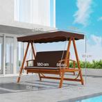 2 In 1 Hollywood Schommel Met Ligfunctie, 3-zits Tuinschomme, Tuin en Terras, Tuintafels, Verzenden, Nieuw