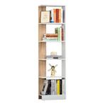 Nieuwe Boekenkast 5 planken - Wit en Eikenlook kleur, Huis en Inrichting, Kasten | Boekenkasten, Verzenden, Nieuw