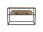 Console tafel Blackwell 2 lades - 120x35x75 - Naturel/zwart