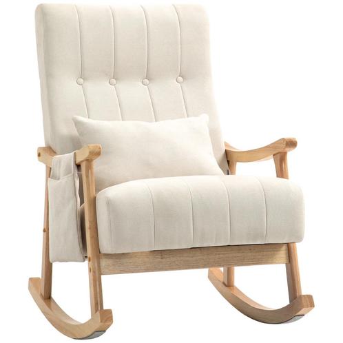 TRUUSK Schommelstoel Gestoffeerde Schommelstoel Met Lendenku, Huis en Inrichting, Stoelen, Nieuw, Verzenden