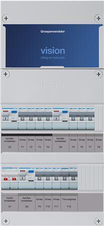 Groepenkast Hager VKG433E-F 10 groepen + fornuisgroep, Doe-het-zelf en Verbouw, Elektra en Kabels, Nieuw, Verzenden