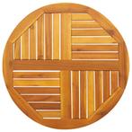 vidaXL Tafelblad rond Ø 70x2 cm massief acaciahout, Huis en Inrichting, Tafels | Eettafels, Verzenden, Nieuw