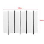 Tuinscherm Huesca scheidingswand 171x300 cm wit, Verzenden, Nieuw