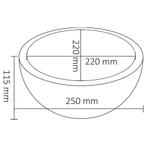 Waskom Differnz Ruz 25 cm Mat Wit, Ophalen of Verzenden, Nieuw