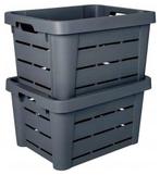 Opbergbox Antraciet 25 liter 55 x 39 x 16,5 cm, Ophalen of Verzenden, Nieuw