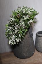 Groen toef met witte Limonium en Bonsai, Nieuw, Ophalen of Verzenden